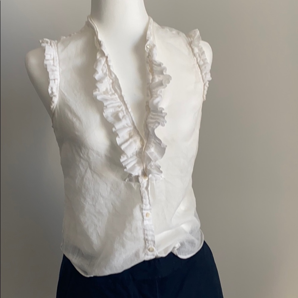 J. Crew cotton ruffle top